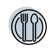 An icon of kitchen utenstils in childcare in st albans.